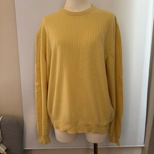 Ralph Lauren Purple Label 100% Cashmere Sweater, Soft Yellow, Size L, Italy